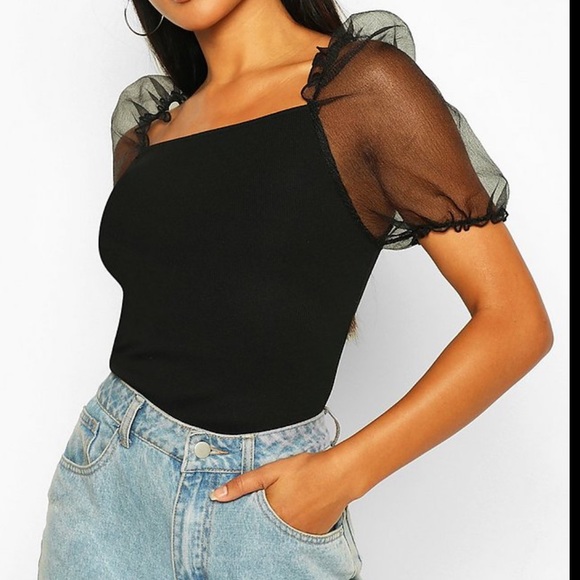 Silk puffer sleeves